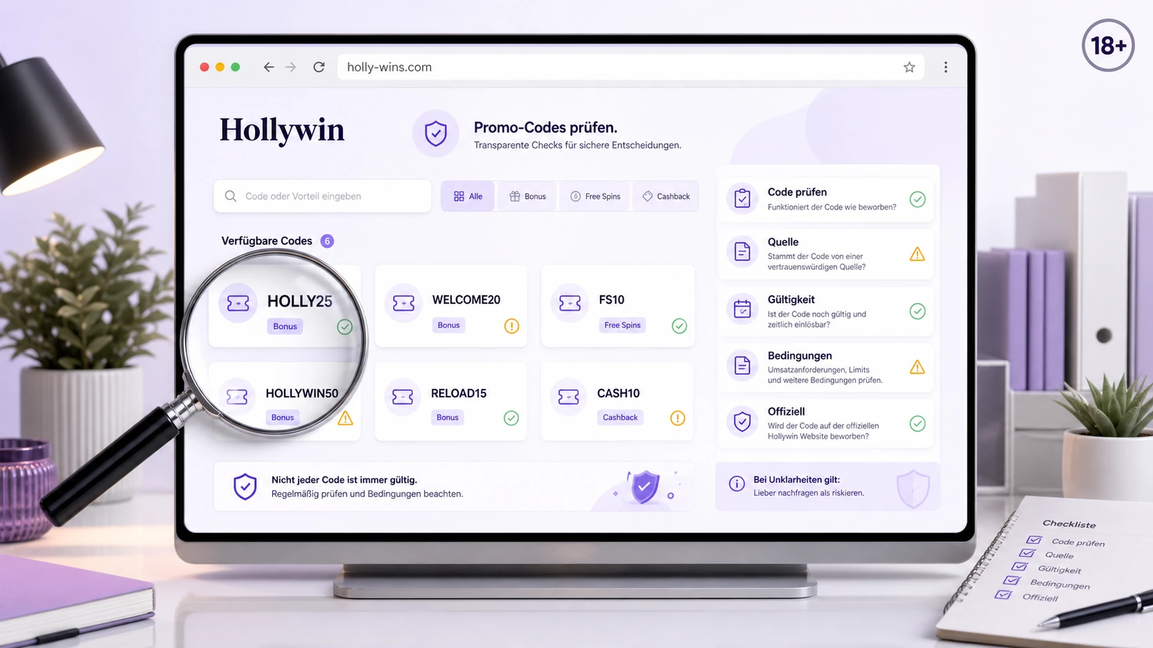 Hollywin Casino No Deposit Bonus und Codes richtig prüfen